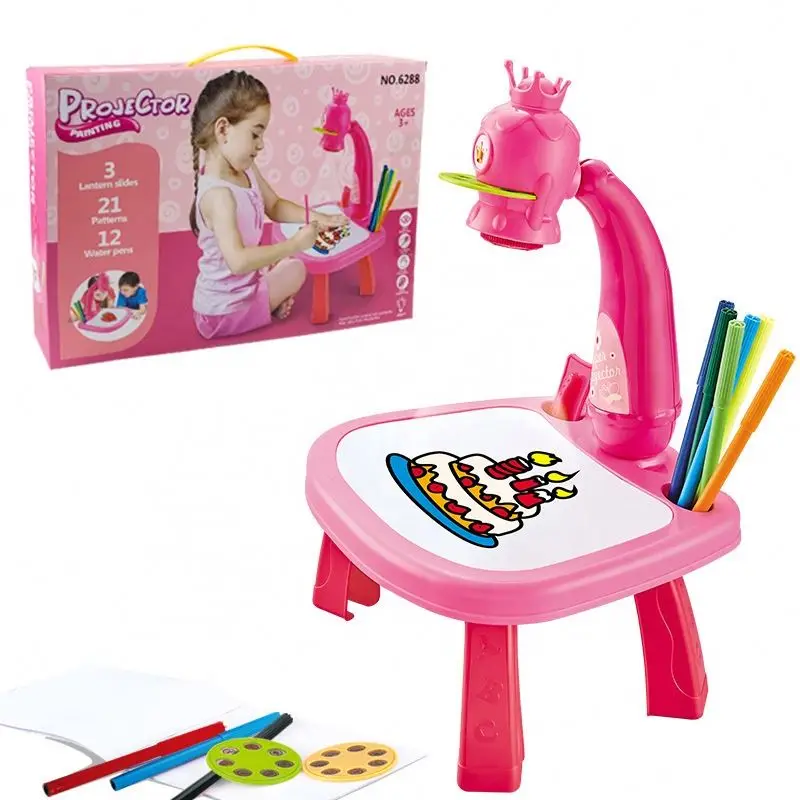 wholesale Hot Selling Educational LED Kid Magic Draw Drawing Board with LED  Projection Painting Table for Kids Tablet Toys