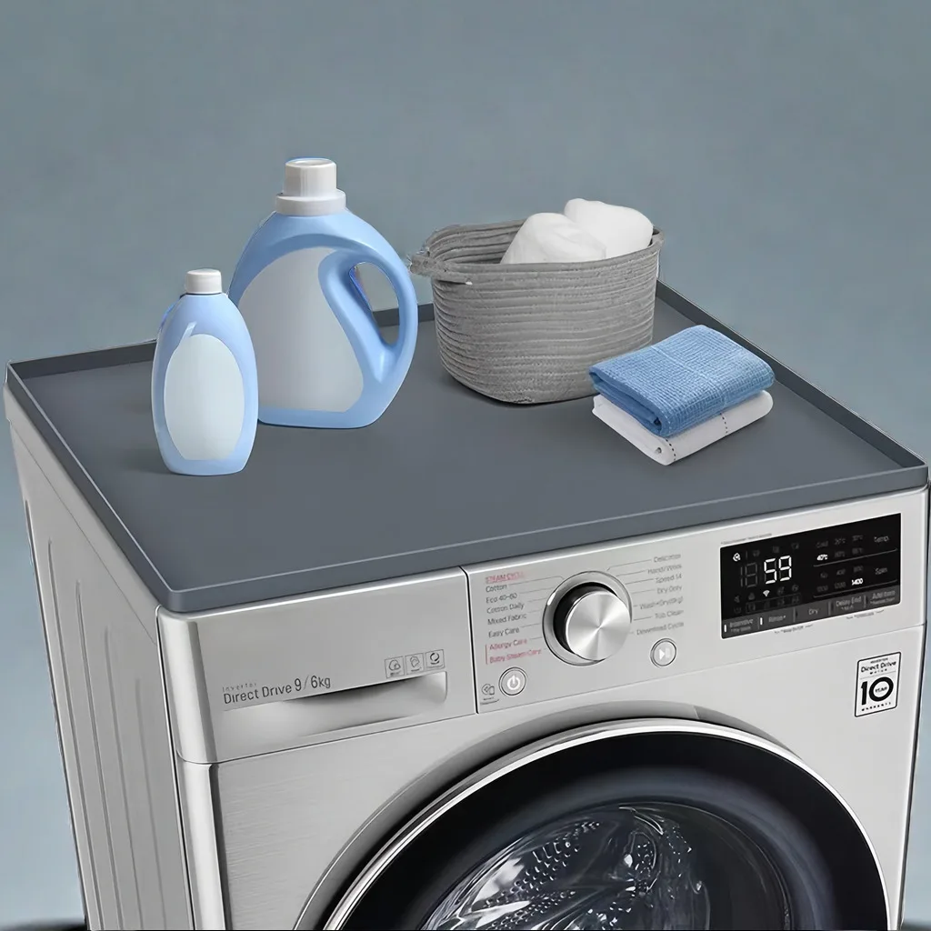 Customized wholesale washing machine dryer top protector waterproof washable silicone pad washing machine dryer top cover