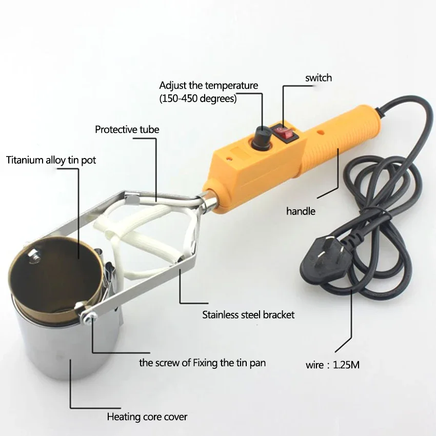 150W 250W Electric Adjustable Melting Furnace Plate Casting Heads Lead Tin Indium Melt Soldering Tool Metal Solder Furnaces