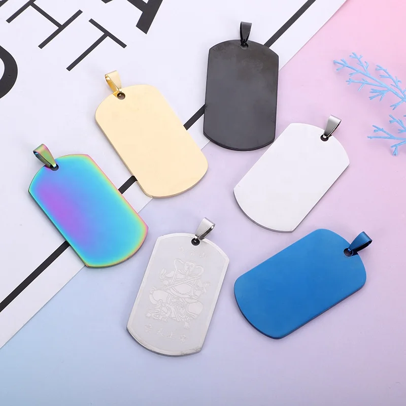 Wholesale Metal stainless steel custom blank dog tag Pet Tag