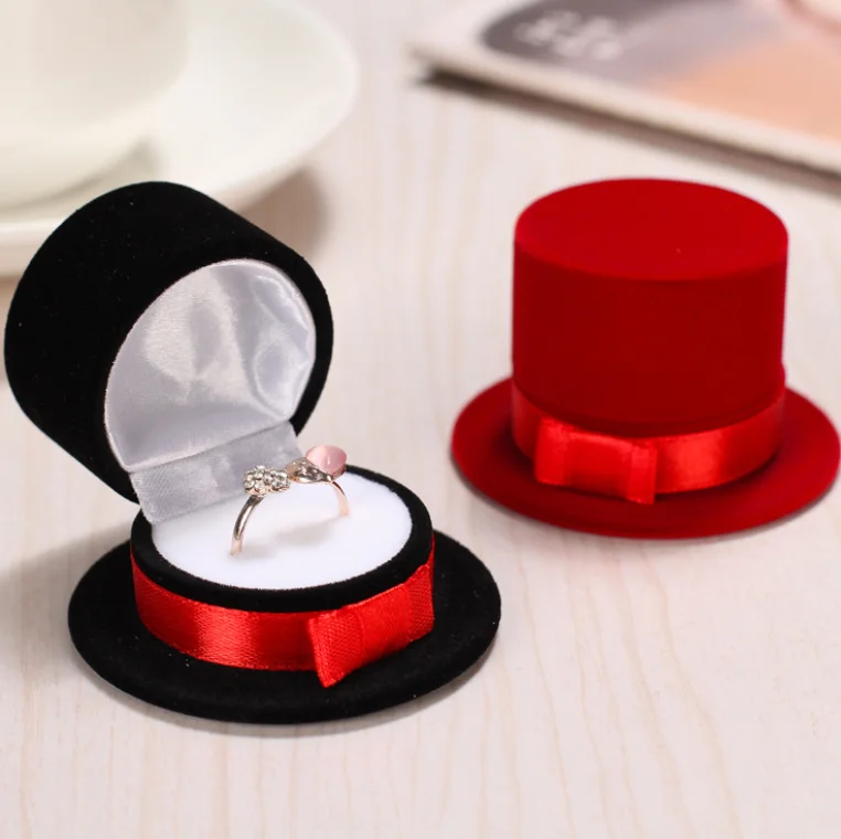 Multiple styles Velvet Gift Box Jewelry Ring Display Earrings Necklace Velvet Shell Rose Shape Jewel Proposal Wedding Box