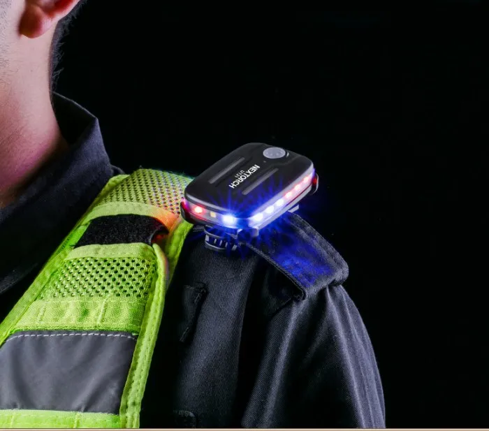 Nextorch UT21 red blue shoulder led light equipment rechargeable blue lights signal light blinker