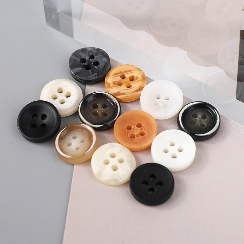Factory direct sales shirt jacket leader mouth suit men and women 4-Holes Button resin buttons