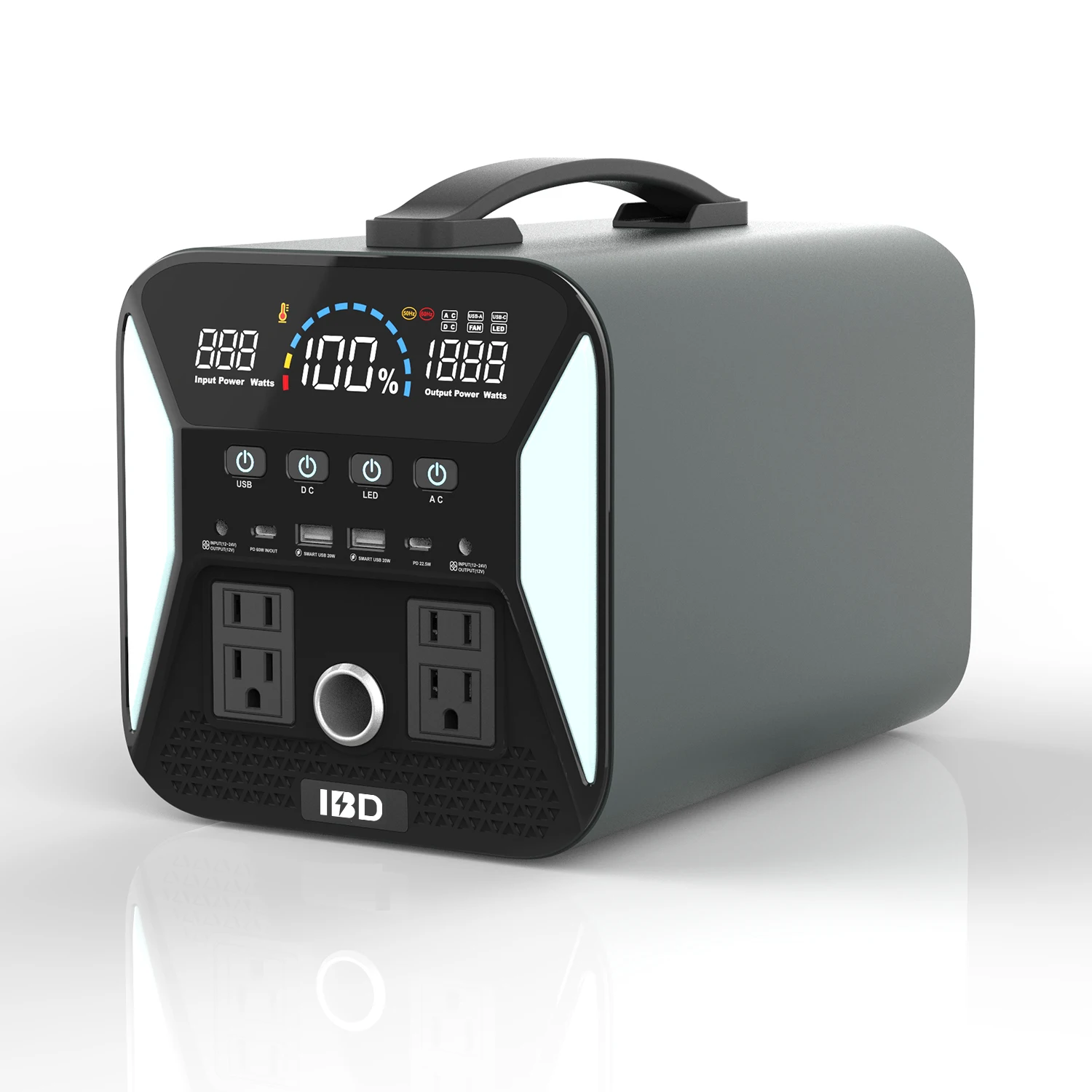 2022 IBD 220V Portable Solar Power Stations 500 Watts 1000Watts 3000W,Portable Solar Power Generator Silent Station