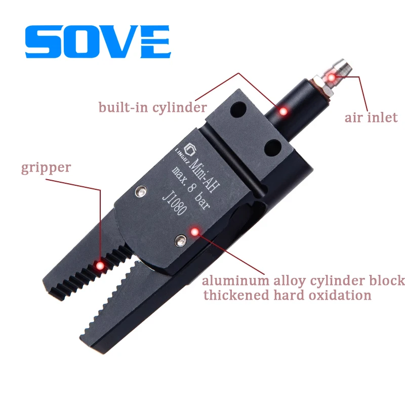 pneumat gripper Manipulator Accessories Mini Cylinder Mini-A Injection Machine Nozzle Pneumatic Clamp Robot Grippers