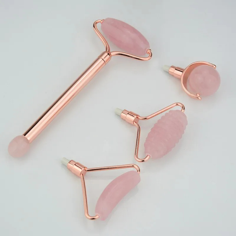 Beauty product Jade Face Crystal Rose Quartz Jade Facial Roller Massager