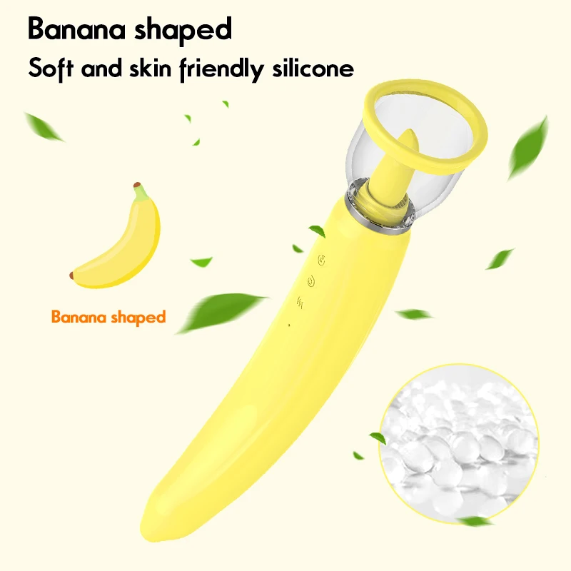 2024 New Design Banana 3 in 1 Sucking Tongue Licking & Vibration G-spot Vibrator Adult Sex Toys Good Gift for Women