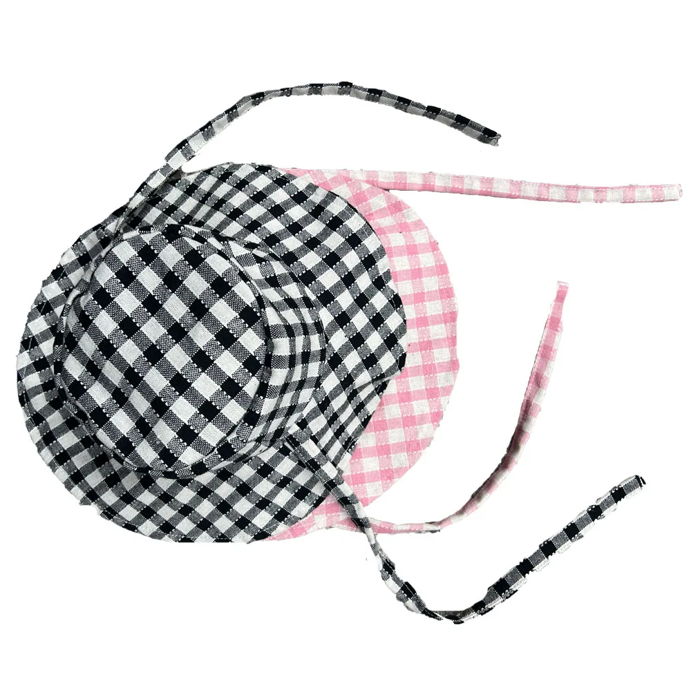 Летняя Солнцезащитная шляпа на заказ, летняя шляпа с козырьком от солнца для новорожденных, двусторонняя льняная шляпа от солнца для маленьких девочек, шляпа для малышей