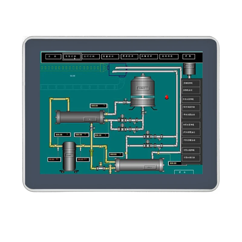 Wall-Mounted Capacitive Touch Screen Panel Industrial Pc With Vga/Rs232/Usb/Rj45 Ethernet/Audio Interface