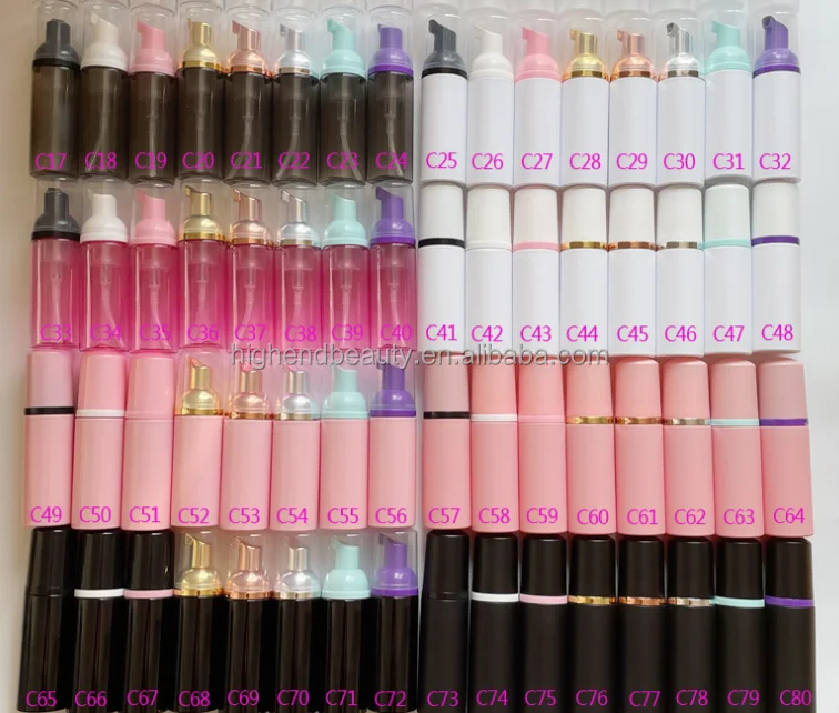 60 ml per bottle own brand lash foam cleanser eyelash extension shampoo with free brush