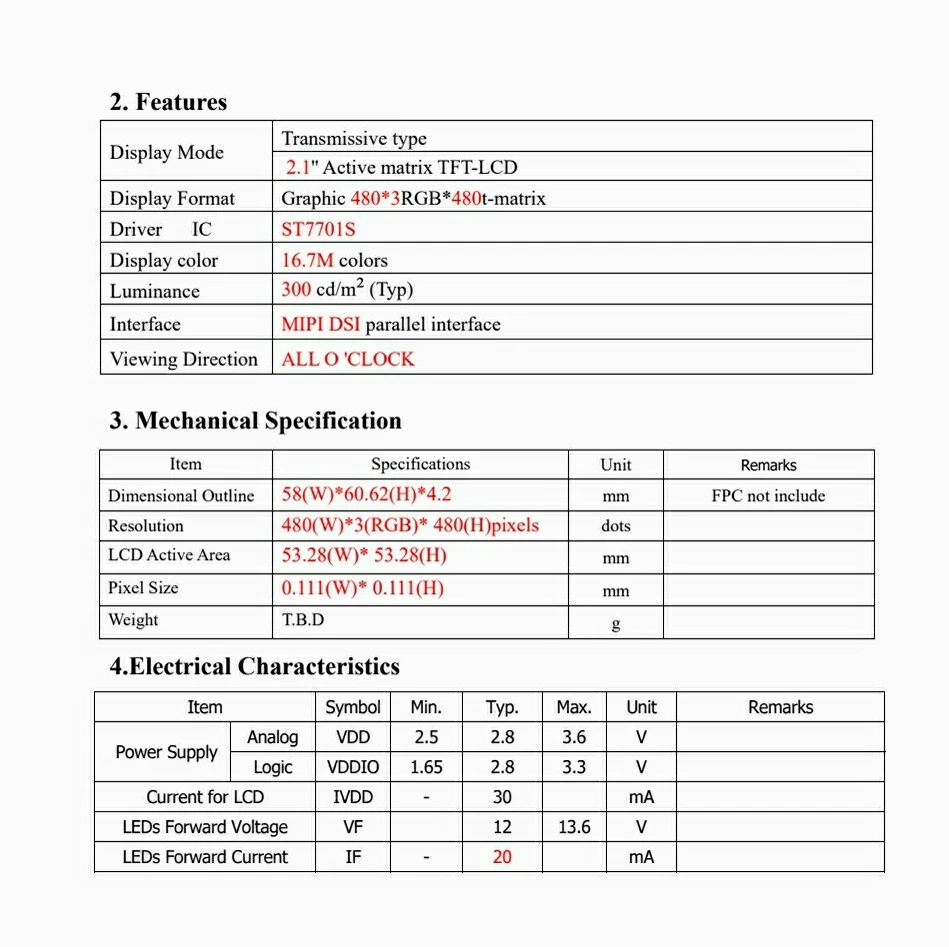 Custom Display touch Ctp 16.7M Color Ips Big Screen Mipi Dsi 2.1 Inch Round Tft Display Circular Lcd Panel