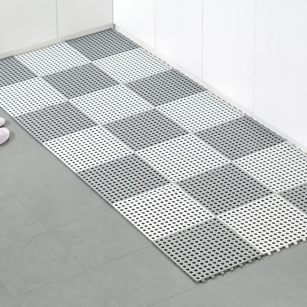 Multi-color Waterproof DIY Interlocking Hydrophobic Non Slip Bath Tub Mat