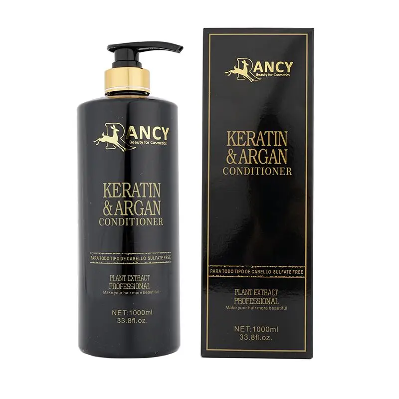 Private Label 1000ml Keratin and Argan Hair Shampoo Conditioner Hair Mask