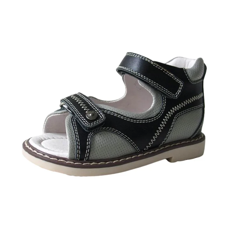 Wholesale Summer Leather Kids Hard Sole Flat Cute Fashion Sandals Orthopedic Shoes for Girls Baby Toddlers Trainers