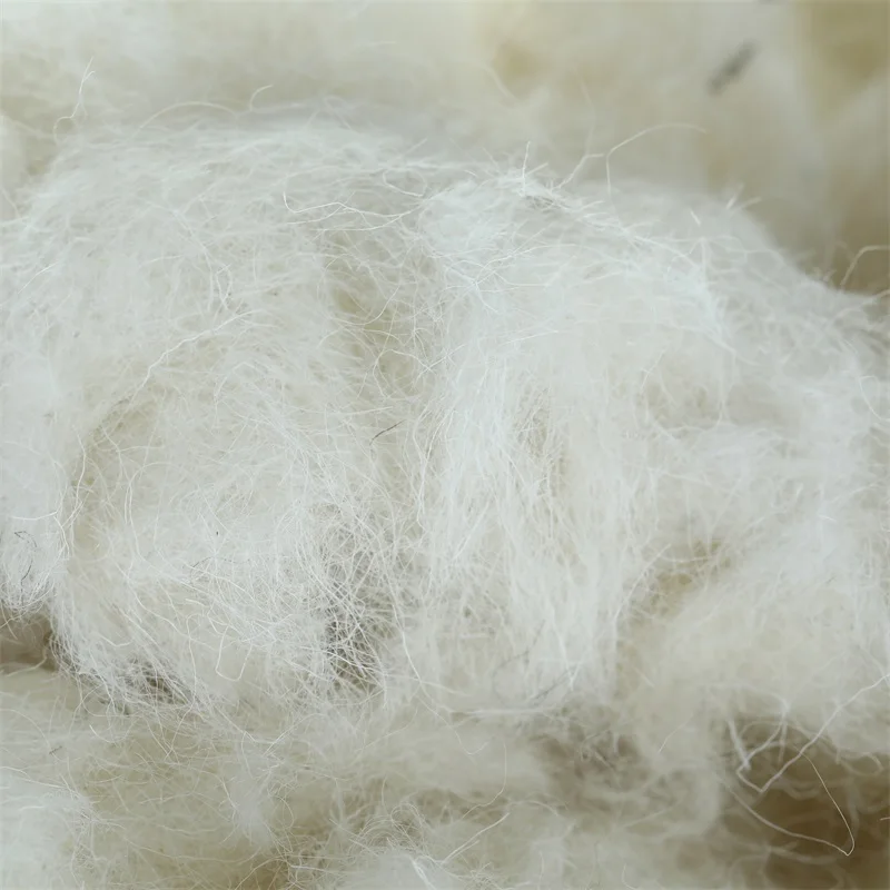 Wool Factory Cheap Carded Sheep Wool 30-34 micron Clean Scoured Sheep Noils Wool For Fiber Sale Good Length