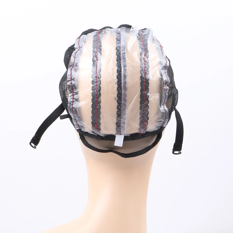 10 Pieces/Lot Wig Net Cap Weaving Caps With Adjustable Straps Black Ventilated Wig Cap Wig Making Accessory Tools