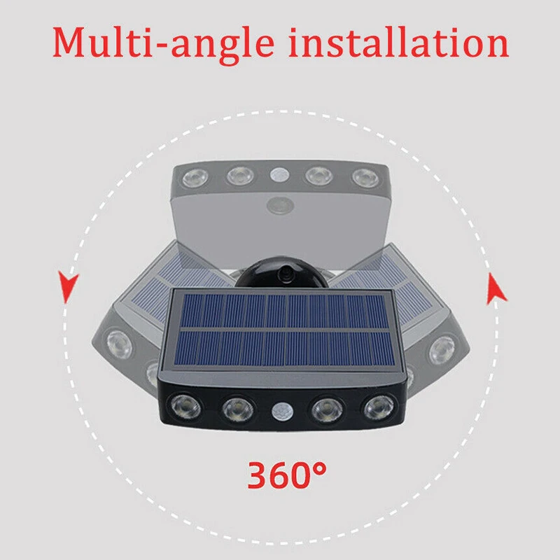 New Solar Light Outdoor Motion Sensor Waterproof Garden Wall Light Outdoor Lighting Induction Monitoring Street Lamp