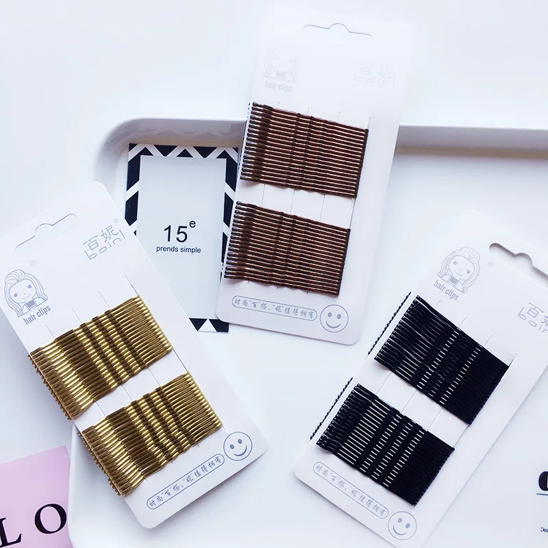 36 piece   2 inch metal bobby pin set black color hairpin hairgrip