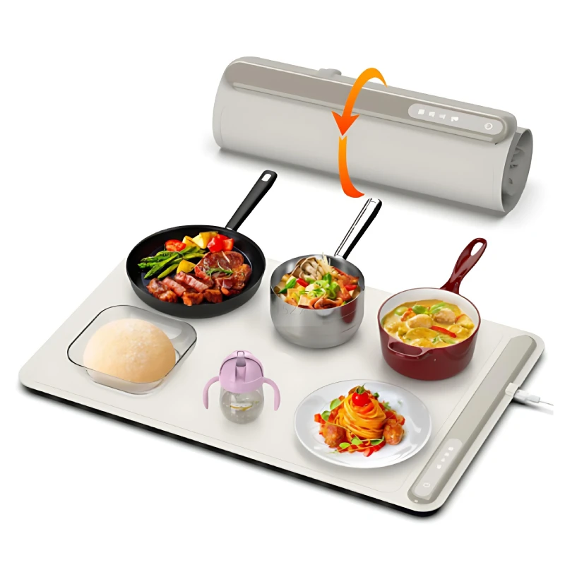 Household use foldable silicone food warming tray digital control 150~400W modern design