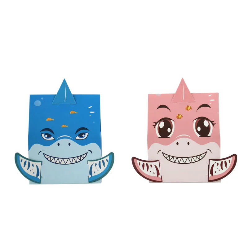 Shark Paper Chocolate Candy Sweet Gift Box for Baby Shower Party Decoration Packaging Boxes