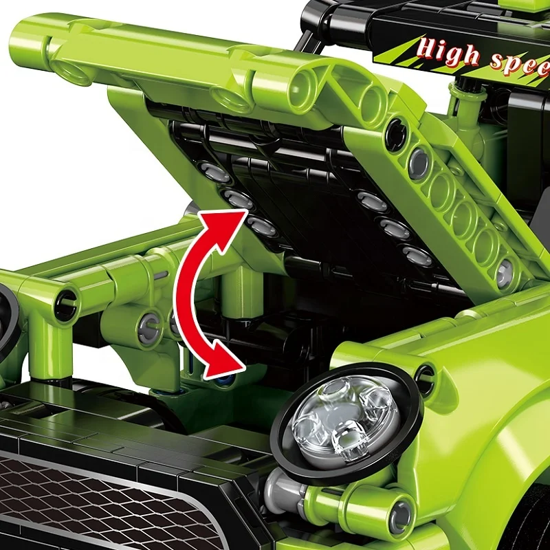 Pull Back Sports Car Kit Car Model Diy Game Building Blocks Racing Car Small Particle Brick Supercar