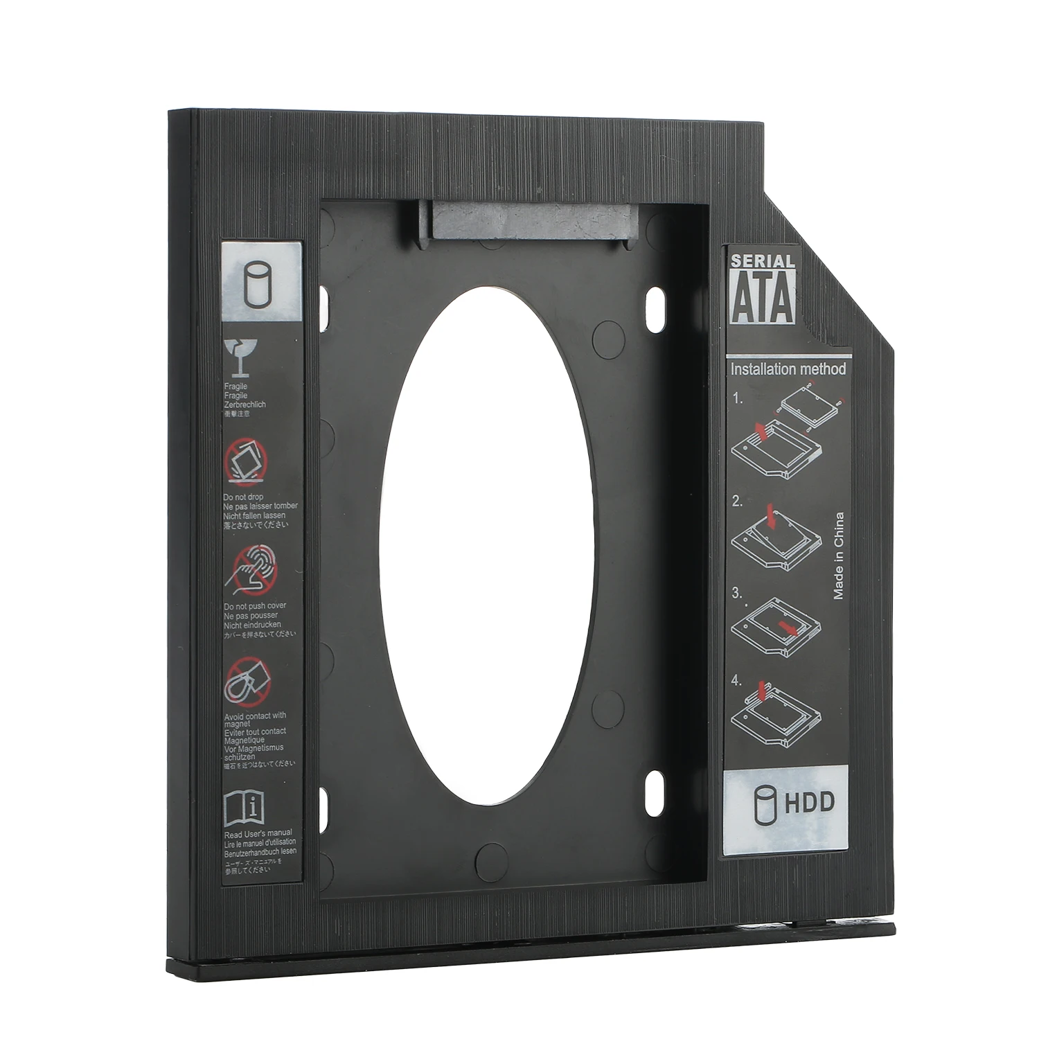 9.5mm/12.5mm Sata optical bay for Universal Laptop Series Hard Driver Caddy 2nd Hdd Caddy Plastic