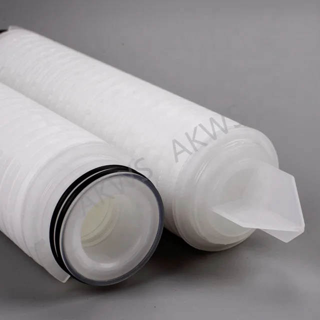 10 inch 0.22 micron refillable pes membrane pleated filter cartridge for vodka filtration