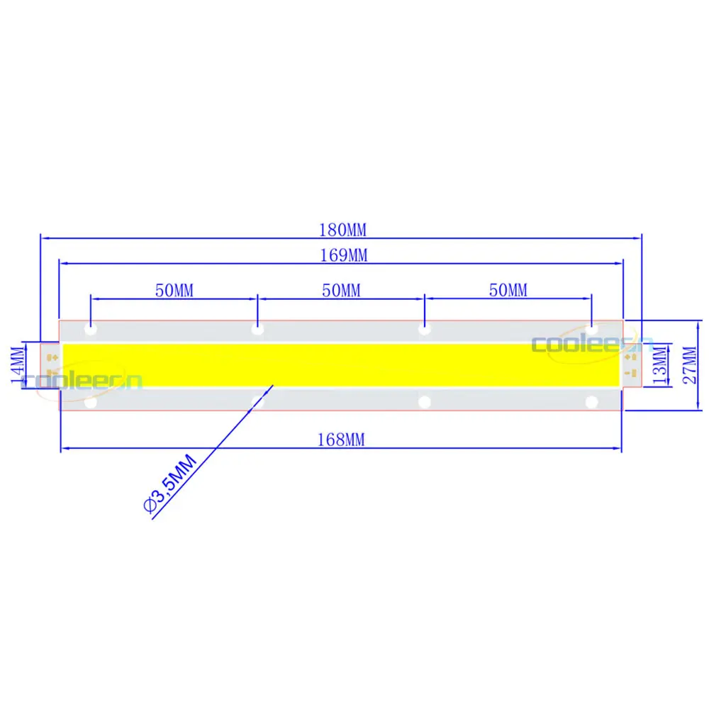 Светодиодный чип для прожекторов высокой мощности, 50 Вт, 100 Вт, 200 Вт, наружное освещение, 180 мм, Светодиодная лента COB, 30 в, чипы для прожектора теплого и холодного белого света