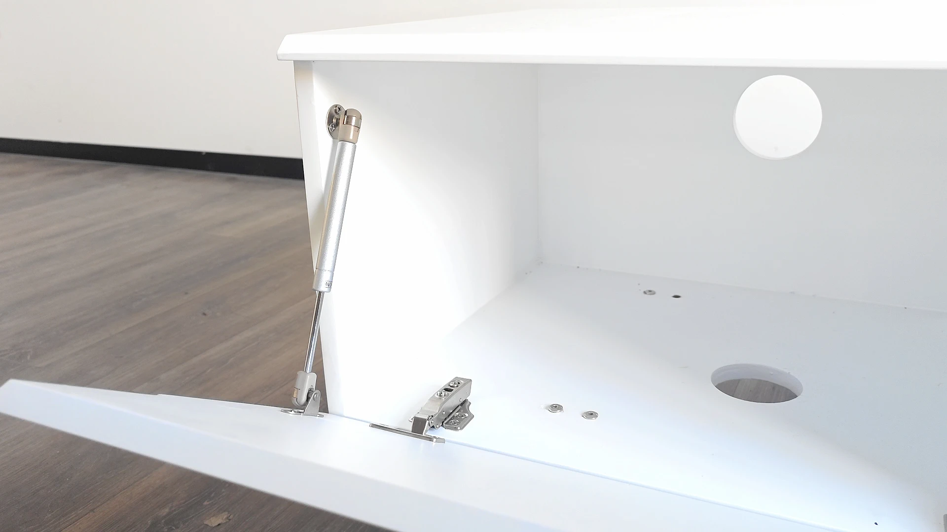 PerfecTisan motorised laser TV cabinet for ultra short projector integrated cabinet home cinema theatre cabinets white