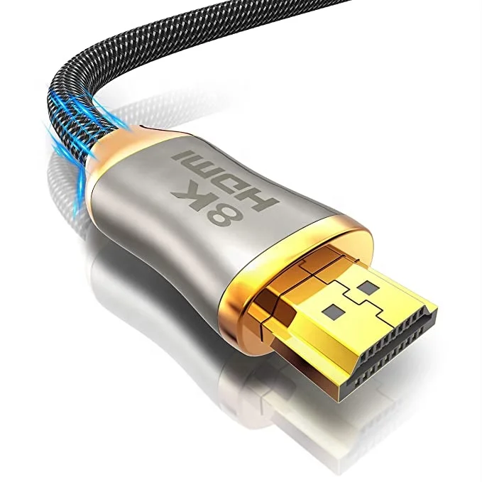 High Speed 48Gbps Hdmi Cable Support Dynamic HDR TDR Test 8K 60Hz Hdtv Cable Zinc Alloy 2.1 Hdmi Cable For Computer
