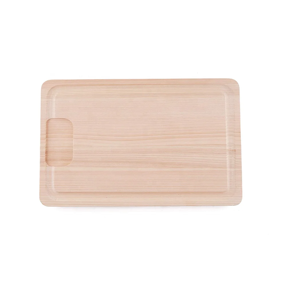 eco-friendly wooden chopping board authentic wood Japanese cypress hinoki kitchenware fruit sushi cutting boards customized logo