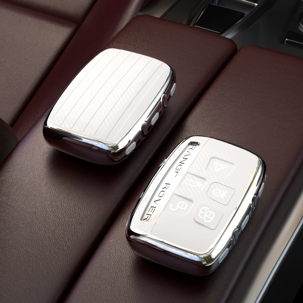 Best selling soft TPU Carbon filament car key case For Land Rover Discovery Range Rover Sport Velar Evoque Freelander 2 Jaguar