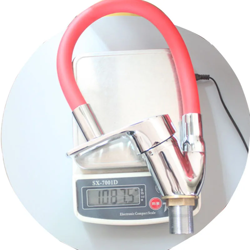 Factory made all copper kitchen faucet ceramic inner core tap water faucet pressure gauge faucet