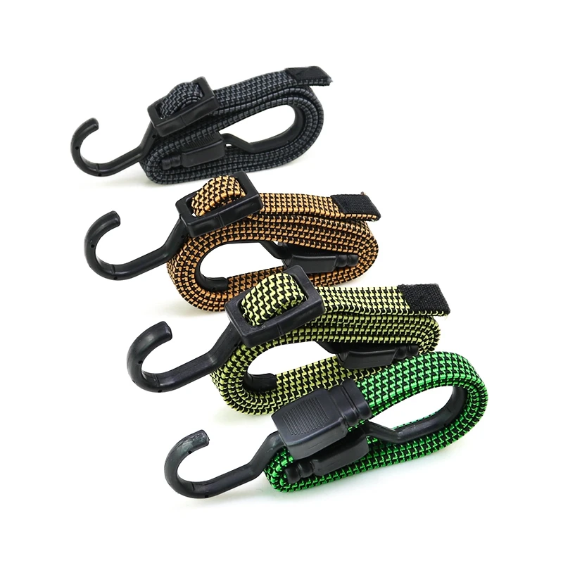 Cheap Price Adjustable 18mm Elastic Rubber Flat Bungee Cord Straps with Hooks