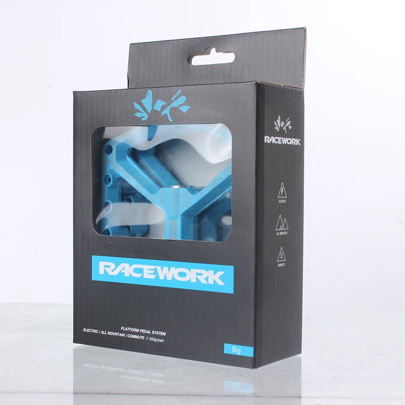 Spot Hot Sale RACEWORK MTB Bike Pedal Nylon DU+Sealed Bearing Ultralight Color Cycling Bicycle Pedals