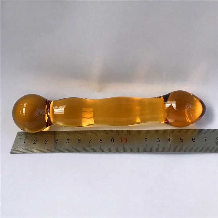 2022 LvCong wholesale large transparent Crystal double glass anal dildo