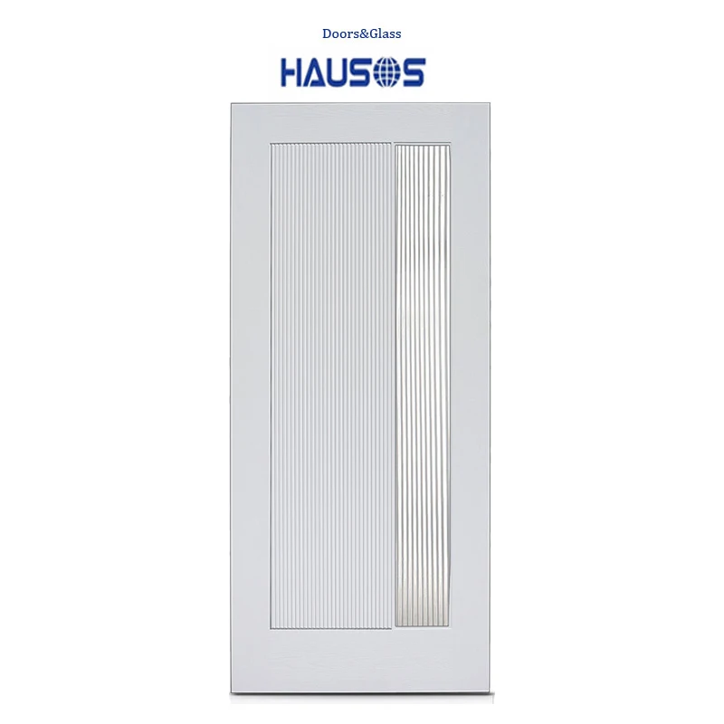 American style hot sale Nigeria steel frame and wooden panel front door