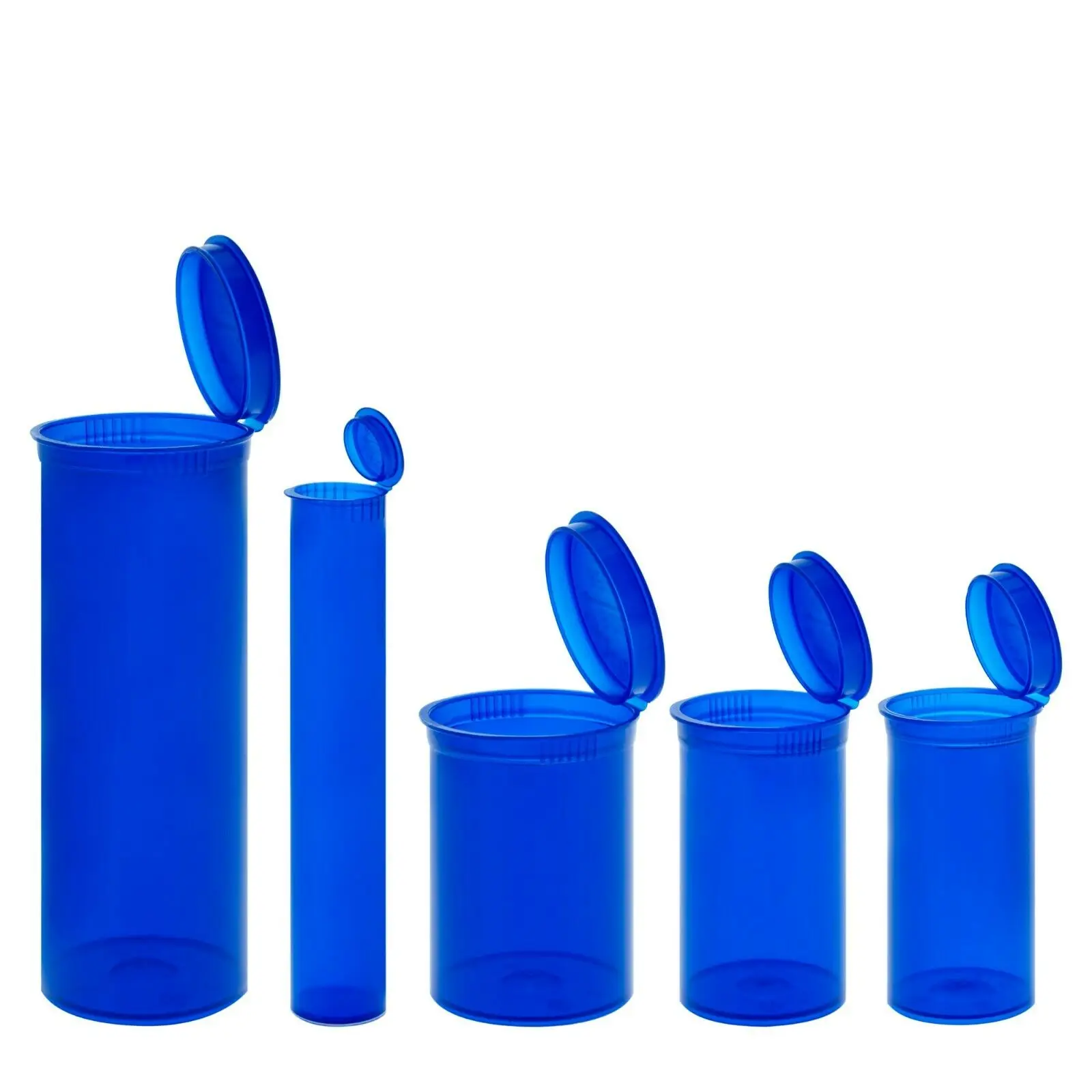 NB-PACK 5/13/19/30/60/90 DR Pop top vials hinged lid container child proof container pop top bottle vials