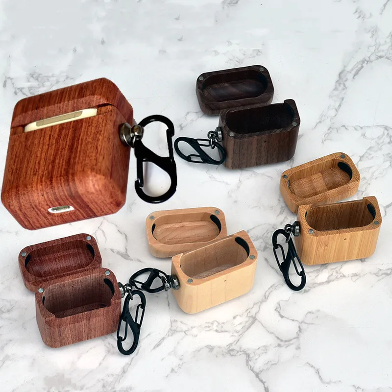 Wholesale New Arrivals Custom Wood Case for airpods Protective Earphone Case for airpods 2 3 case