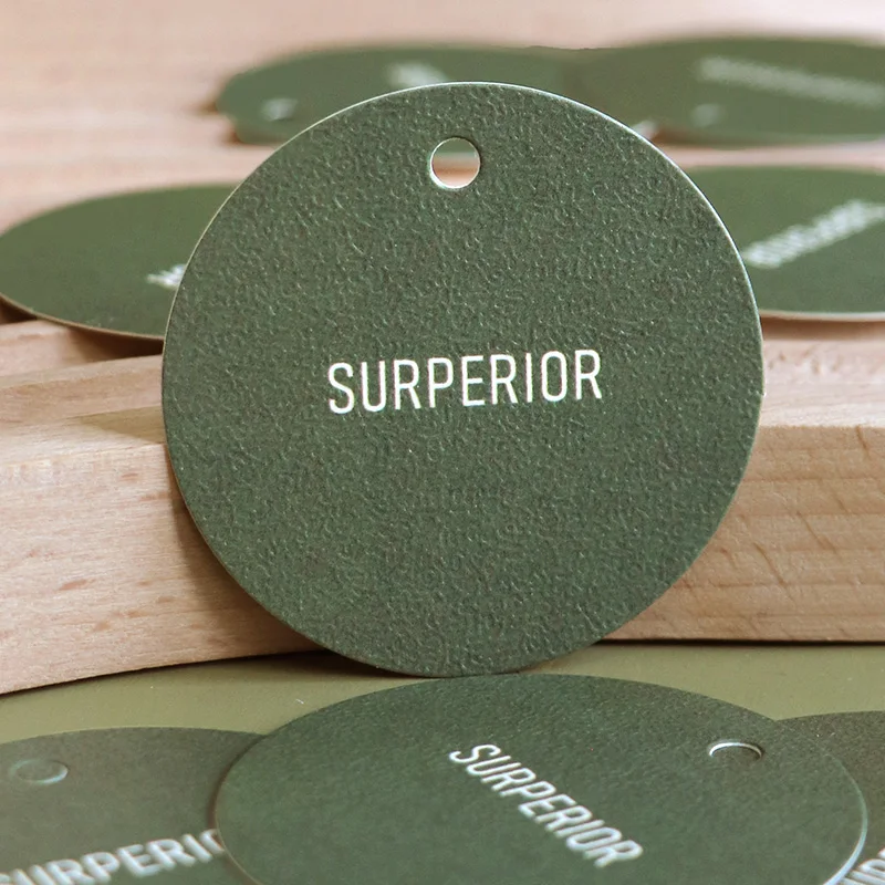 Hang Tag Custom Logo Embossed Die Cut Cardboard Paper Clothing Tags For Garment