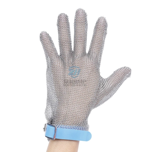Stainless steel five finger metal mesh gloves