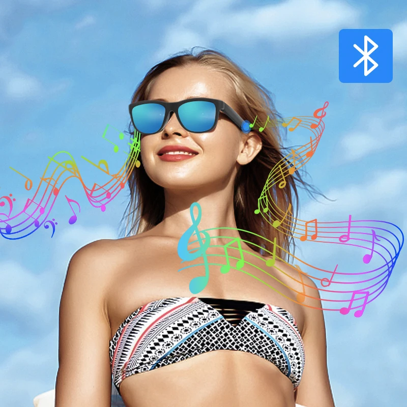 Anti blue light Sunglasses,BT 5.0 Wireless Eyewear Headset UV400 Lens For Talk Listen To Music eyewear