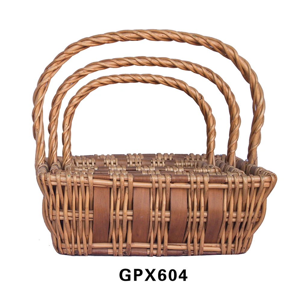 Hot Sale Willow Flower Wicker Baskets And Boxes For Large Easter Decorative Gift Storage Baskets