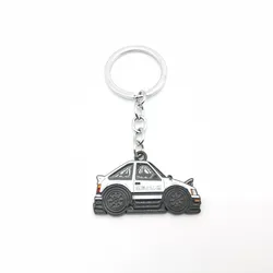 Keychain For initial D Silicone material Car culture modification logo wholesale Creative Gift Alloy Pendant Auto accessories