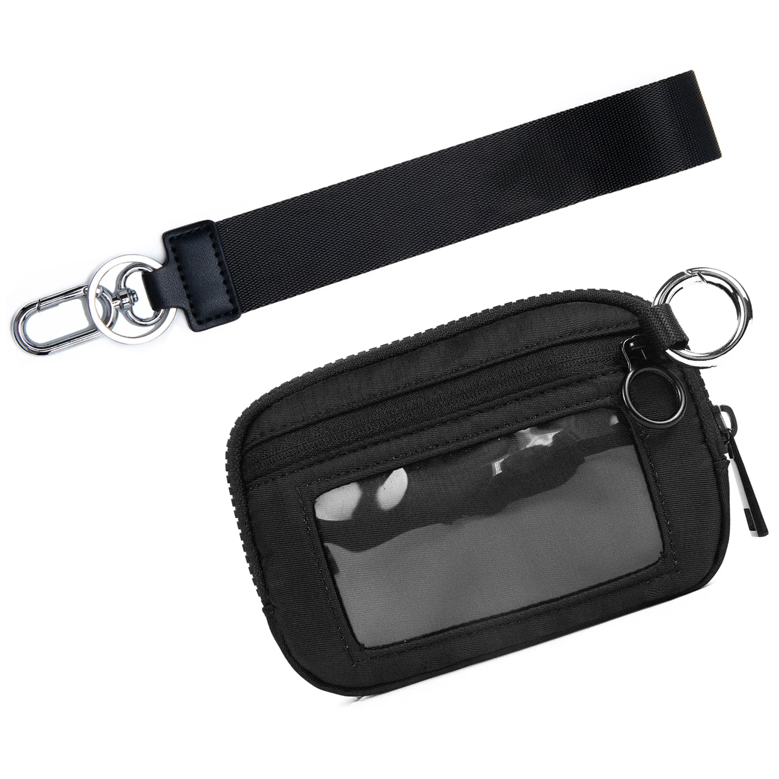 2024 New Design Factory Custom Wholesale Checker Portable Credit Card Wrist Strap Purse Mini Wallet Coin Pocket Clear bags
