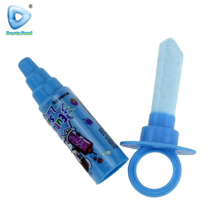Hot Selling wholesale colorful happy syringe shape toy hard tablet candy