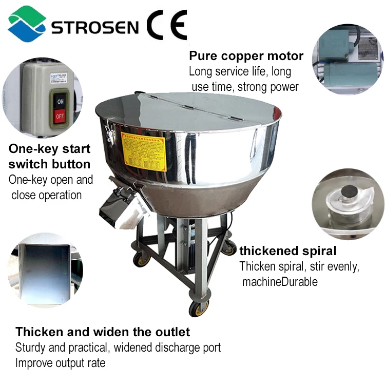 automatic feed mixers animal feed combination machine small batch fish cow horse feed high speed mixer