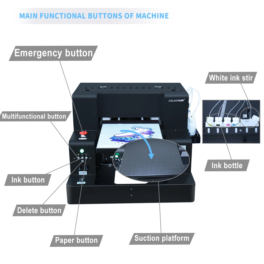 DTG DTF Printer T shirt Printer Multifunctional Automatic 2in1 Printer L805 Print Head