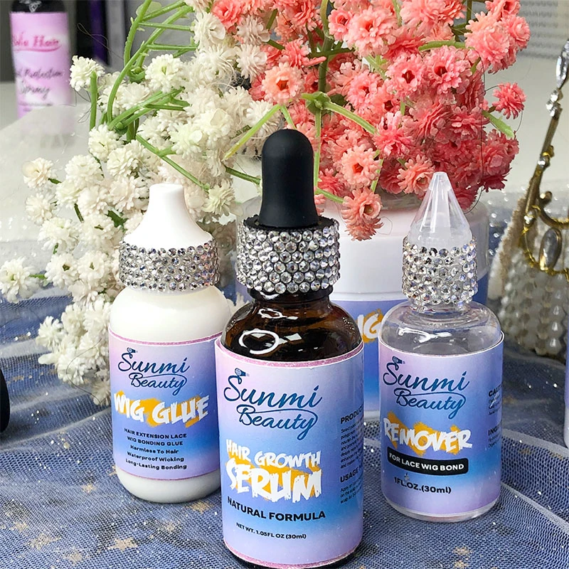 Best Selling Private Label Hair Mousse Lace Tint Hair Growth oil Glue Remover Lace Wig Glue Spray Wigs Install Kit