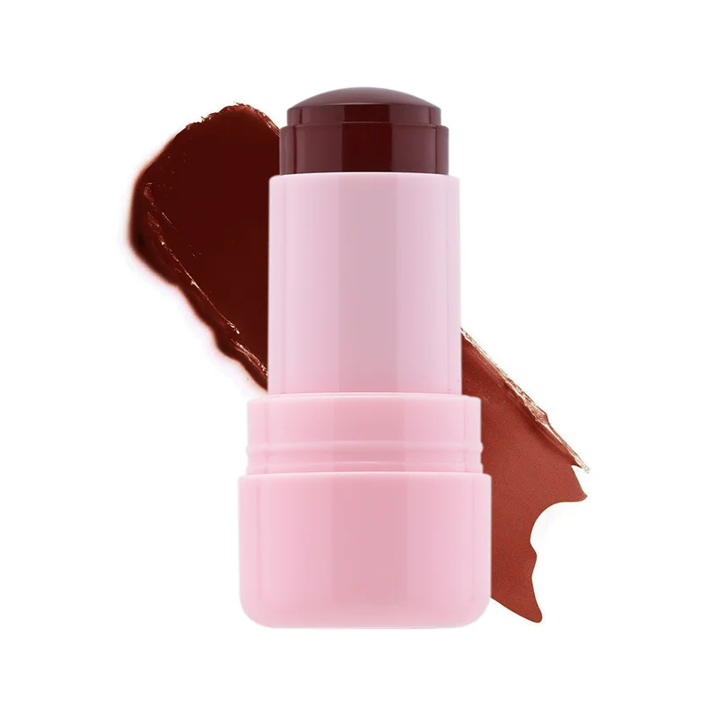 TY09 New Custom Logo Cheek Lip Dark Skin Jelly Mud Vegan Cruelty Free Mini Blusher Stick Glow Satin Jelly Blush